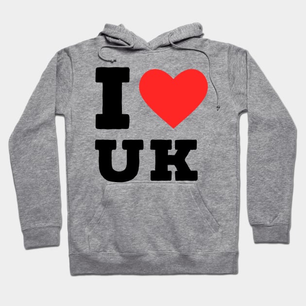 I love uk Hoodie by richercollections